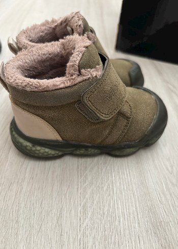 Vicco Gri Kız ve erkek Çocuk Süet Sıcak bot - Görsel 4