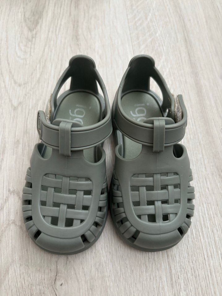 Erkek Çocuk Gri Tokalı Kauçuk Sandalet - Görsel 2