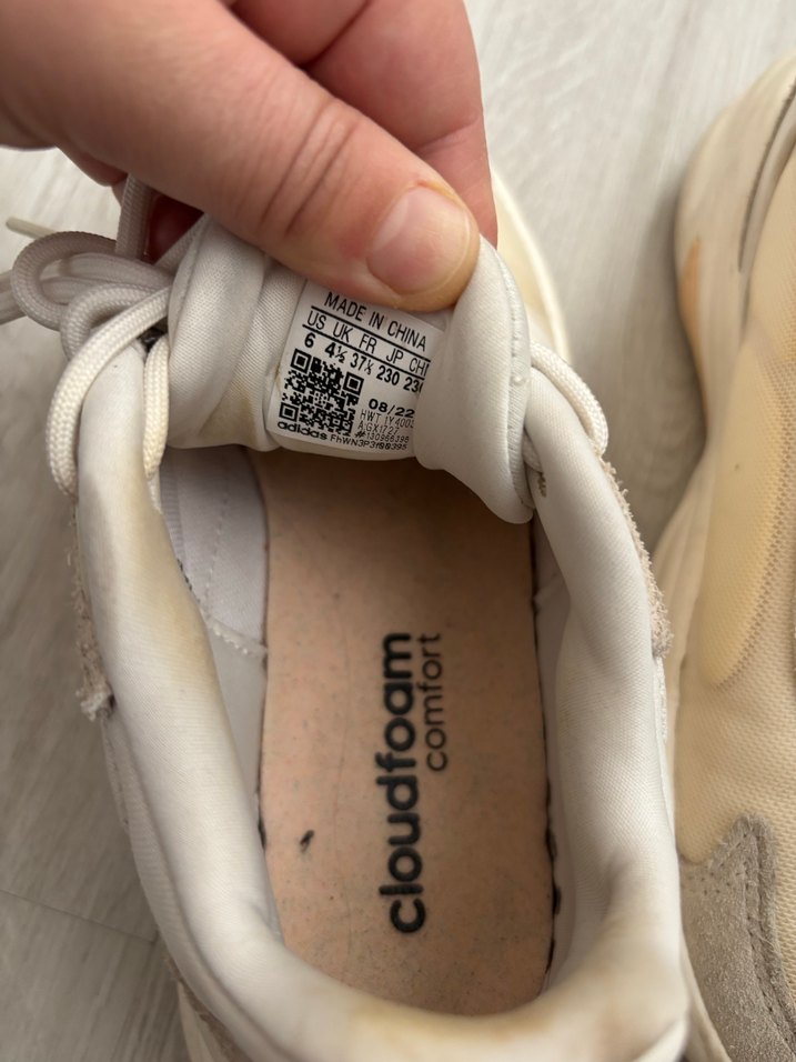 Beyaz Gri Bağcıklı Spor Kadın Sneakers - Görsel 4