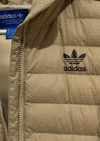 Bej Adidas Kadın Kapüşonlu Şişme Yelek - Görsel 3