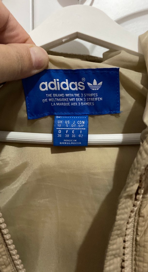 Bej Adidas Kadın Kapüşonlu Şişme Yelek - Görsel 2