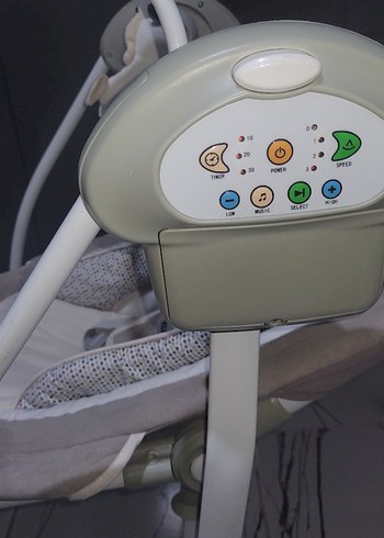 Beyaz Gri Bebek Salıncağı - Görsel 4