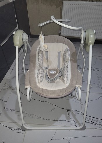 Beyaz Gri Bebek Salıncağı - Görsel 2