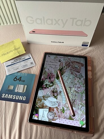 Samsung Galaxy Tab A8 Pembe Tablet