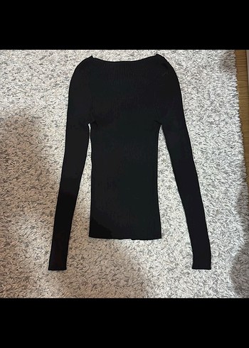 Siyah Uzun Kollu İnce Triko Kazak - Görsel 3