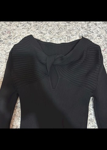 Siyah Uzun Kollu İnce Triko Kazak - Görsel 2