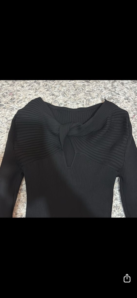 Siyah Uzun Kollu İnce Triko Kazak - Görsel 2