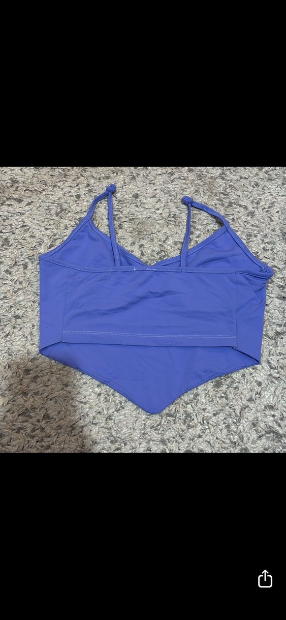 Lila V Yaka Atlet Büstiyer - Görsel 2