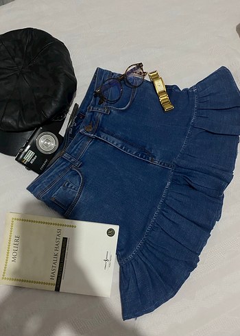 Fırfırlı Mini Kot Etek