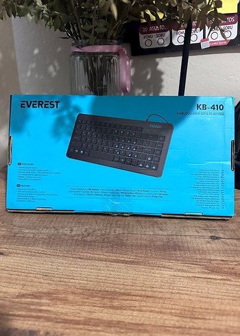 Everest KB-410 Kablolu Mini Ofis Klavyesi Mavi - Görsel 2