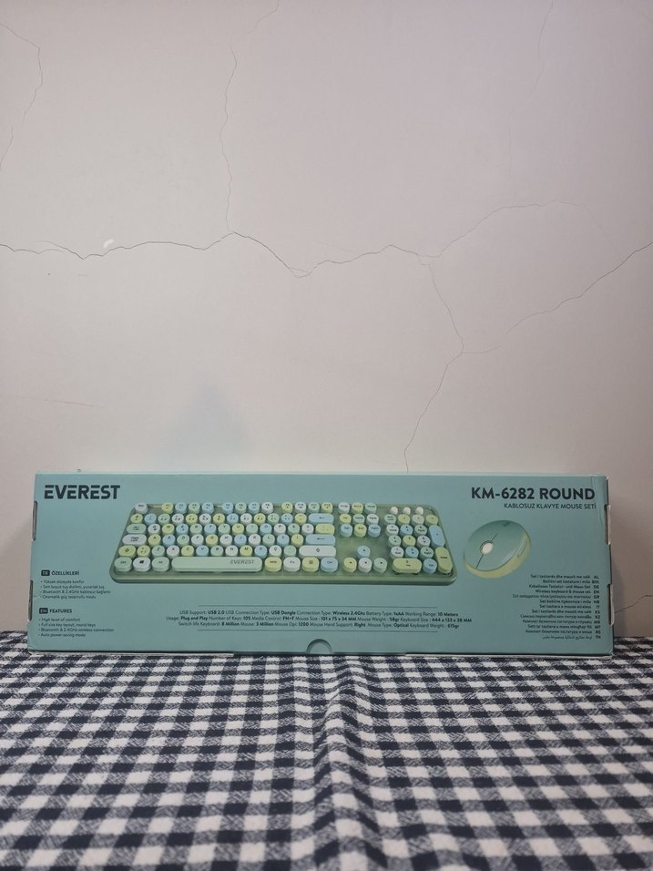 Everest Pastel Yeşil Yuvarlak Klavye ve Mouse - Görsel 2