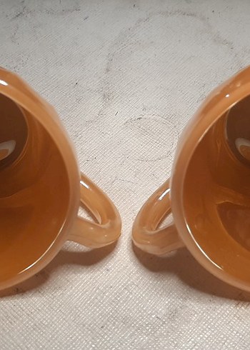 Bej Pastel Renkli Seramik İki Fincan - Görsel 6