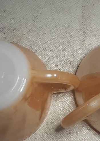 Bej Pastel Renkli Seramik İki Fincan - Görsel 4