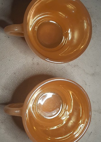 Bej Pastel Renkli Seramik İki Fincan - Görsel 3