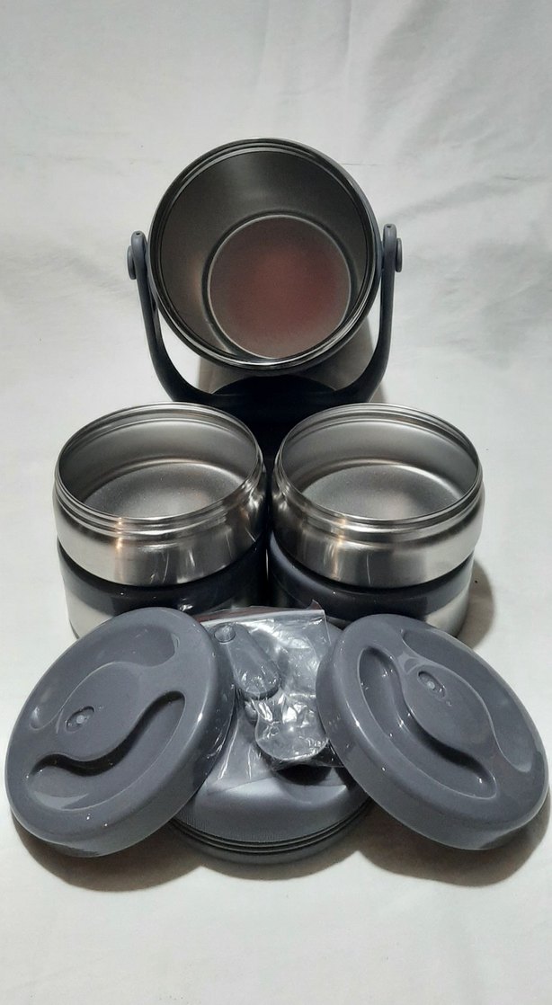 Siyah Gıda Saklama Kabı Seti - Görsel 4