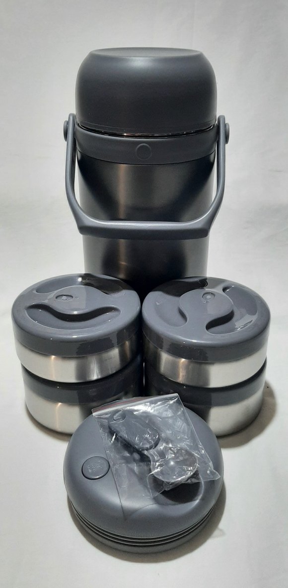 Siyah Gıda Saklama Kabı Seti - Görsel 3