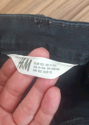 H&M H&M Kız Çocuk Düğmeli Siyah Mini Denim Şort