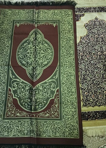 Kahverengi desenli klasik seccade iki adet gönderilecektir - Görsel 2