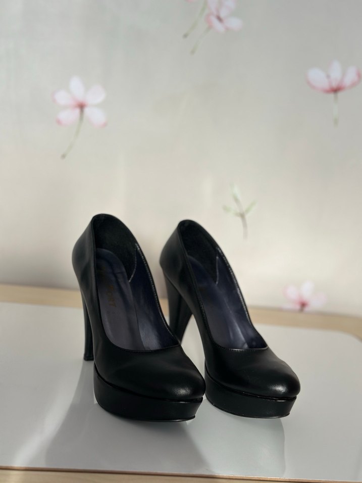 Siyah Platform Topuklu Kadın Stiletto - Görsel 3