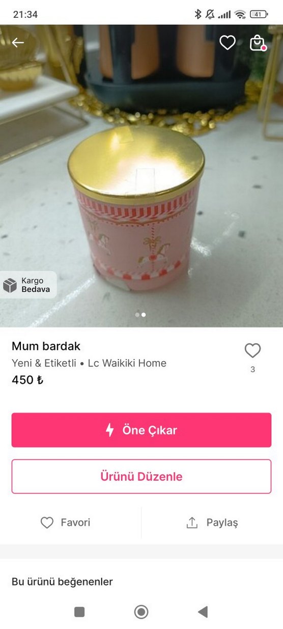 Pembe Mum Bardak LC Waikiki Home - Görsel 2