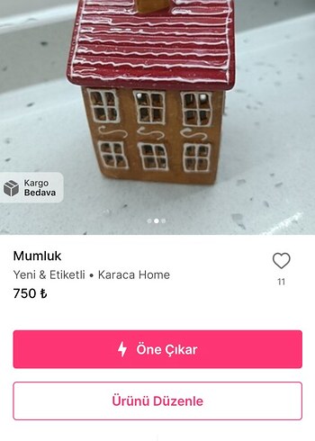 Bej Ev Figürlü Mumluk - Görsel 2