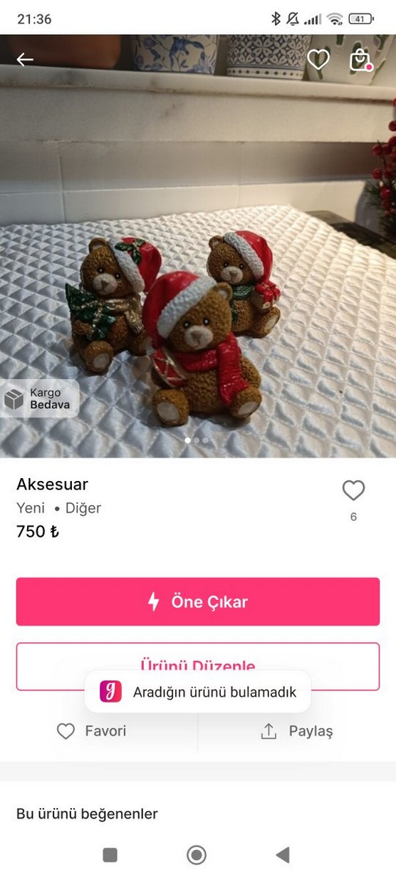 Renkli Kahverengi Ayıcık Figürin Seti - Görsel 2