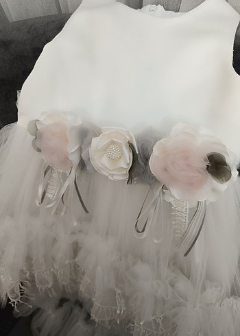 Kız Çocuk Beyaz Fırfırlı Elbise - Görsel 3