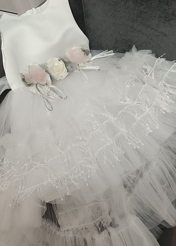 Kız Çocuk Beyaz Fırfırlı Elbise - Görsel 2