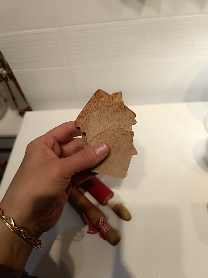 Renkli Ahşap Ev ve Merdane Oyuncak Seti - Görsel 5