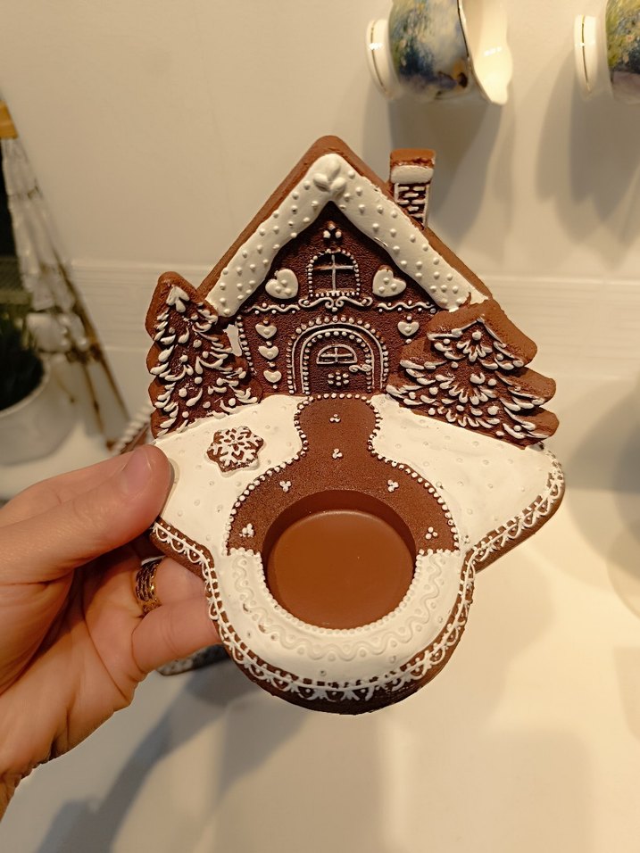 Kahverengi Ev Şeklinde Mumluk Seti - Görsel 4