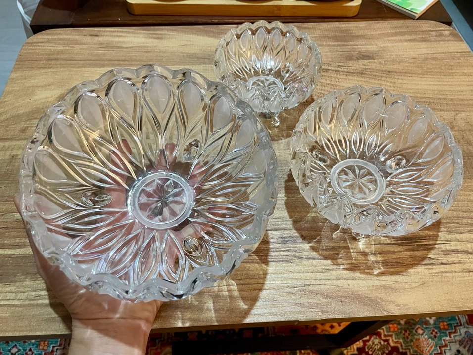 Beyaz Cam  Bohem Çiçek Desenli Sunumluk Seti - Görsel 2