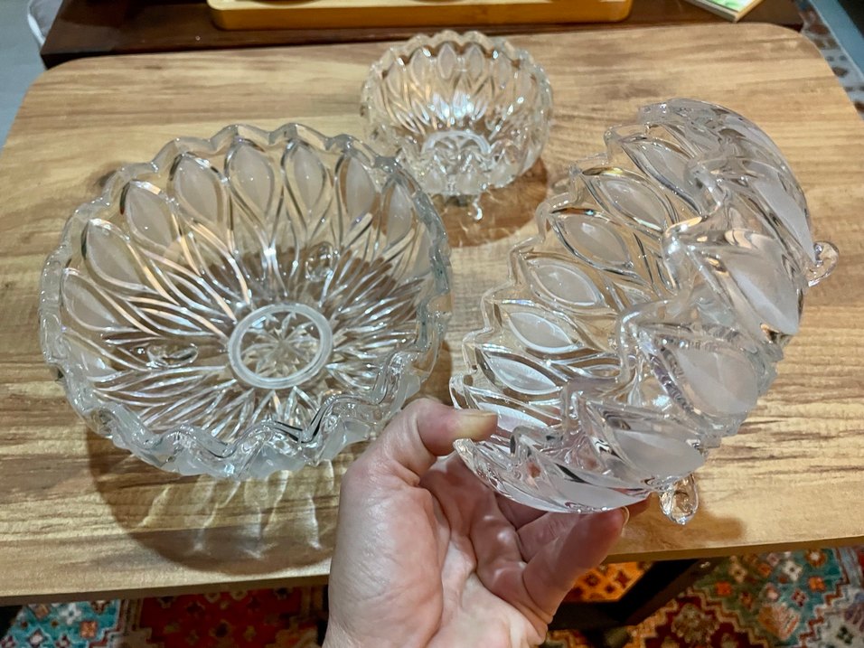 Beyaz Cam  Bohem Çiçek Desenli Sunumluk Seti - Görsel 3