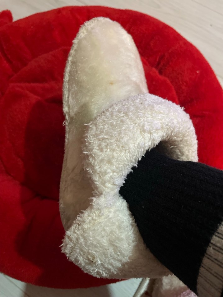 Kızlar için Beyaz Kürklü Sıcak Terlik - Görsel 5