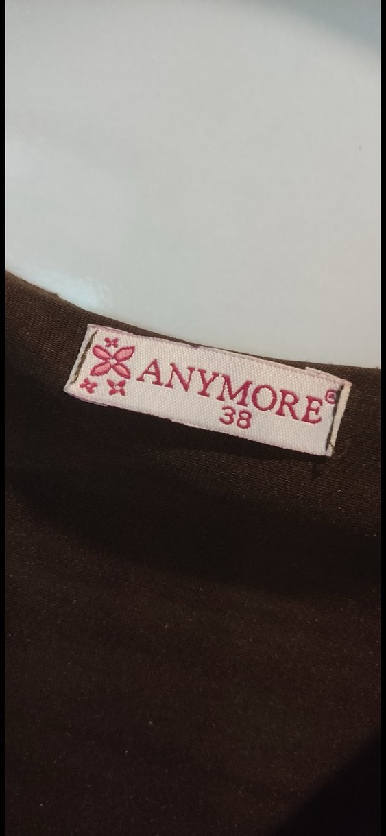 Kahverengi Desenli Drapeli Elbise - Görsel 3