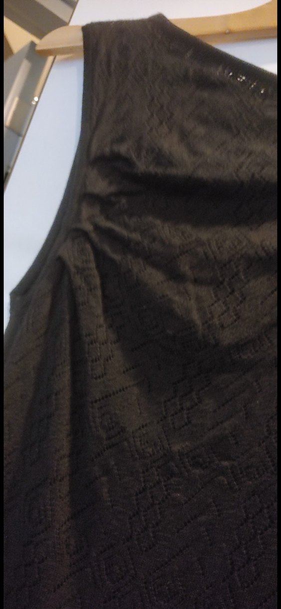 Siyah, Uzun Kollu, Kayık Yaka Kadın Elbise - Görsel 3