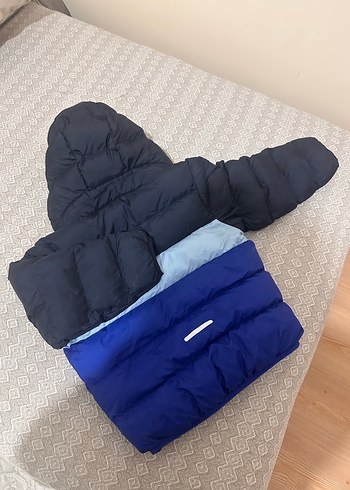 Erkek Çocuk Mavi Kapüşonlu Mont 4-6 yaş - Görsel 3