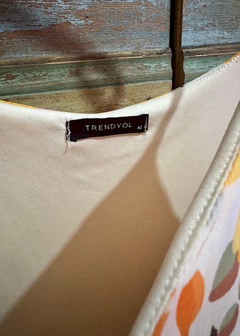 Trendyol & Milla Sarı Pastel Desenli Uzun Askılı Bohem Elbise