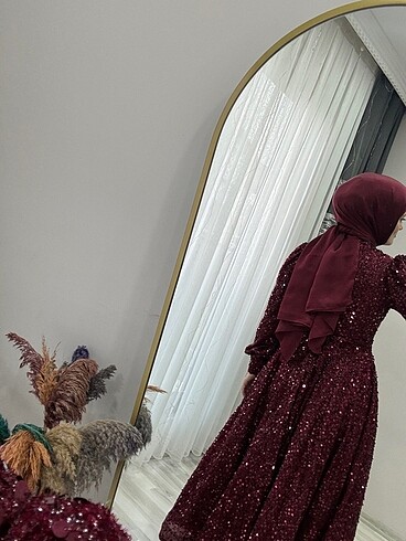 38 Beden bordo Renk Kiralık 36 38 beden abiye