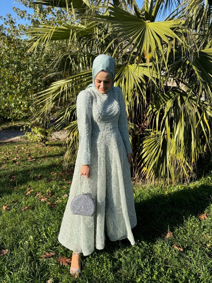 Prenses model tesettür abiye - Görsel 5