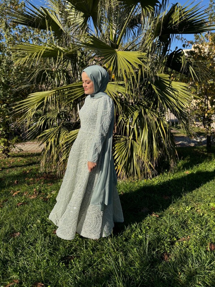 Prenses model tesettür abiye - Görsel 4