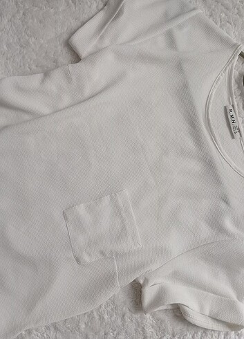 beyaz kısa kol bluz - Görsel 2