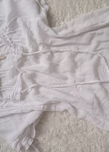 yazlık beyaz üst coquette style - Görsel 2