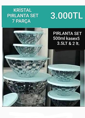 KRİSTAL PIRLANTA SET 