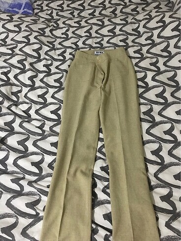 s Beden İspanyol paça kumaş pantolon