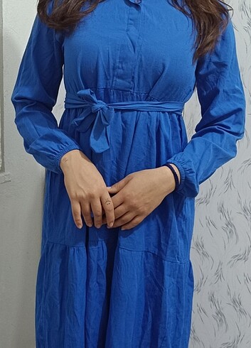 Günlük elbise mavi
