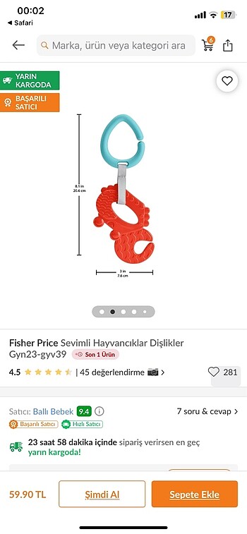 Beden mavi Renk Fisher price diş kaşıyıcı