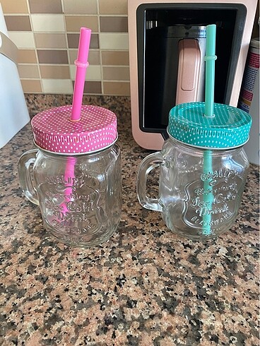 2li pipetli cam meşrubat bardağı