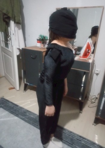 Tek Kollu Siyah Gotik Çocuk Kostümü - Görsel 2