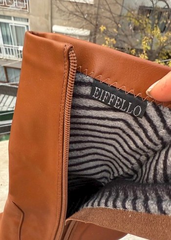 Kahverengi Deri Tokalı Dizüstü Çizme - Görsel 4