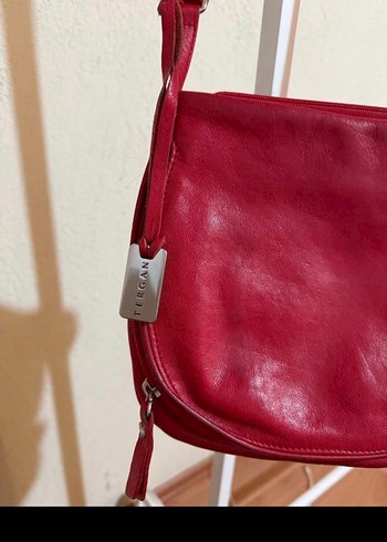 Kırmızı deri Kadın Çanta - Görsel 2